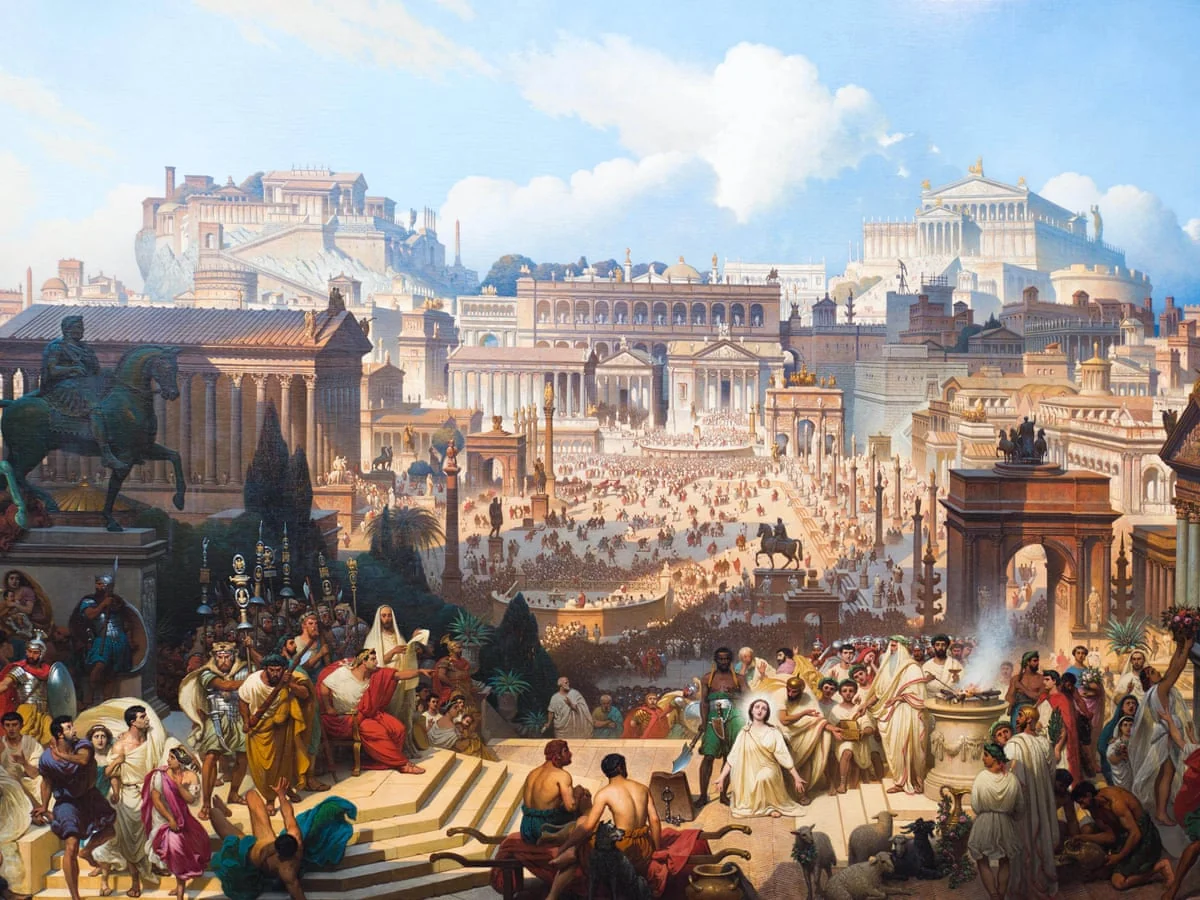19th-century painting of imperial Rome