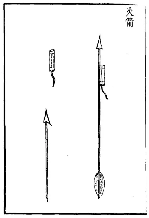 Chinese huo jian, an arrow with attached gunpowder rocket
