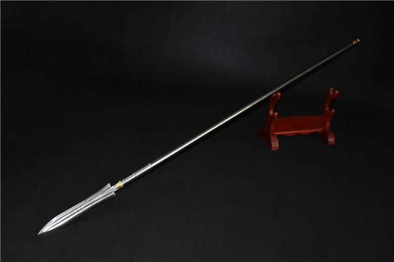 Chinese qiang spear with red horsehair tassel