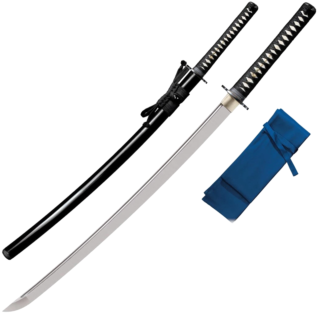 Japanese katana blade with traditional mountings
