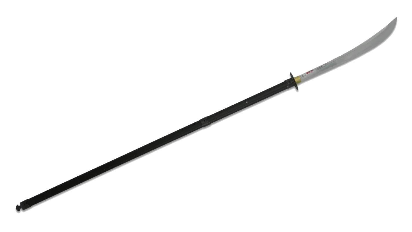 Japanese naginata pole-arm with curved blade