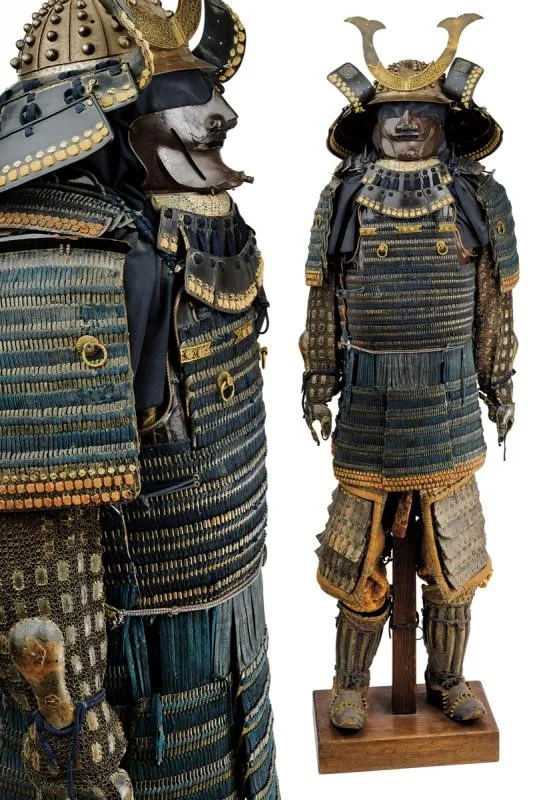 Sengoku-period tosei-gusoku armor with elaborate kabuto