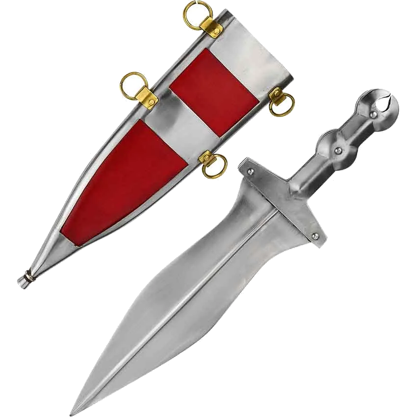 Reconstruction of a Roman pugio with decorated scabbard